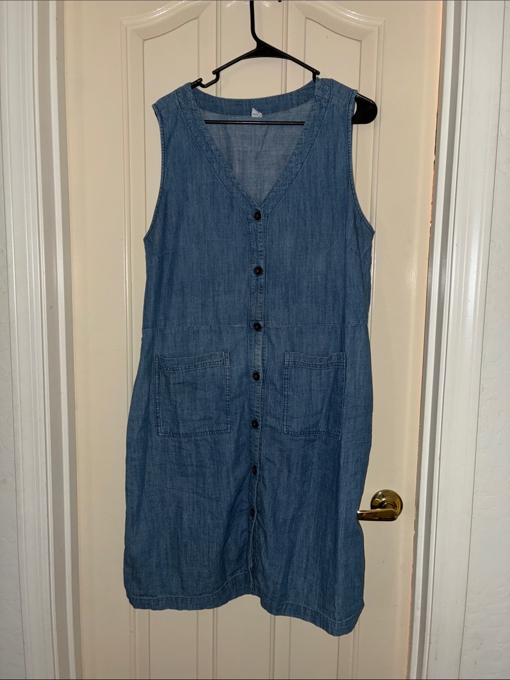Old Navy Blue Denim Button-Front Mini Dress